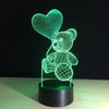 Teddy Bear 3D Lamp with 7 Colors Changing ! - Edrimi