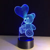 Teddy Bear 3D Lamp with 7 Colors Changing ! - Edrimi