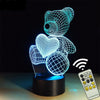 Teddy Bear 3D Lamp with 7 Colors Changing ! - Edrimi