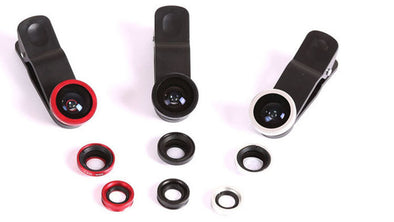 Fisheye Lens,3 in 1 mobile phone lenses fish eye +wide angle +macro camera lens - Edrimi