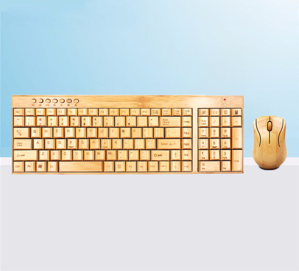 Wooden Wireless Keyboard and Mouse ! - Edrimi